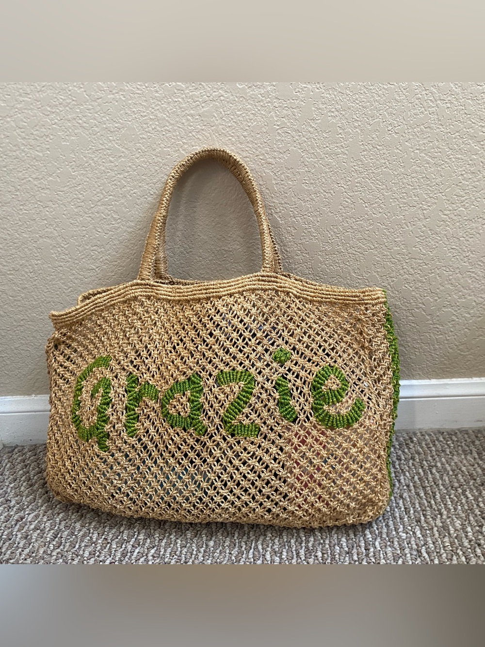 The Jacksons London jute Grazie Tote Bag